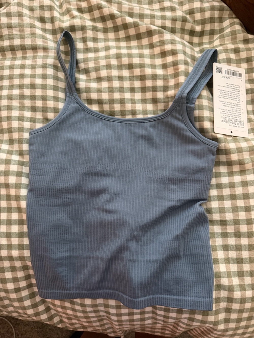 Blue Ribbed Tank Lululemon
